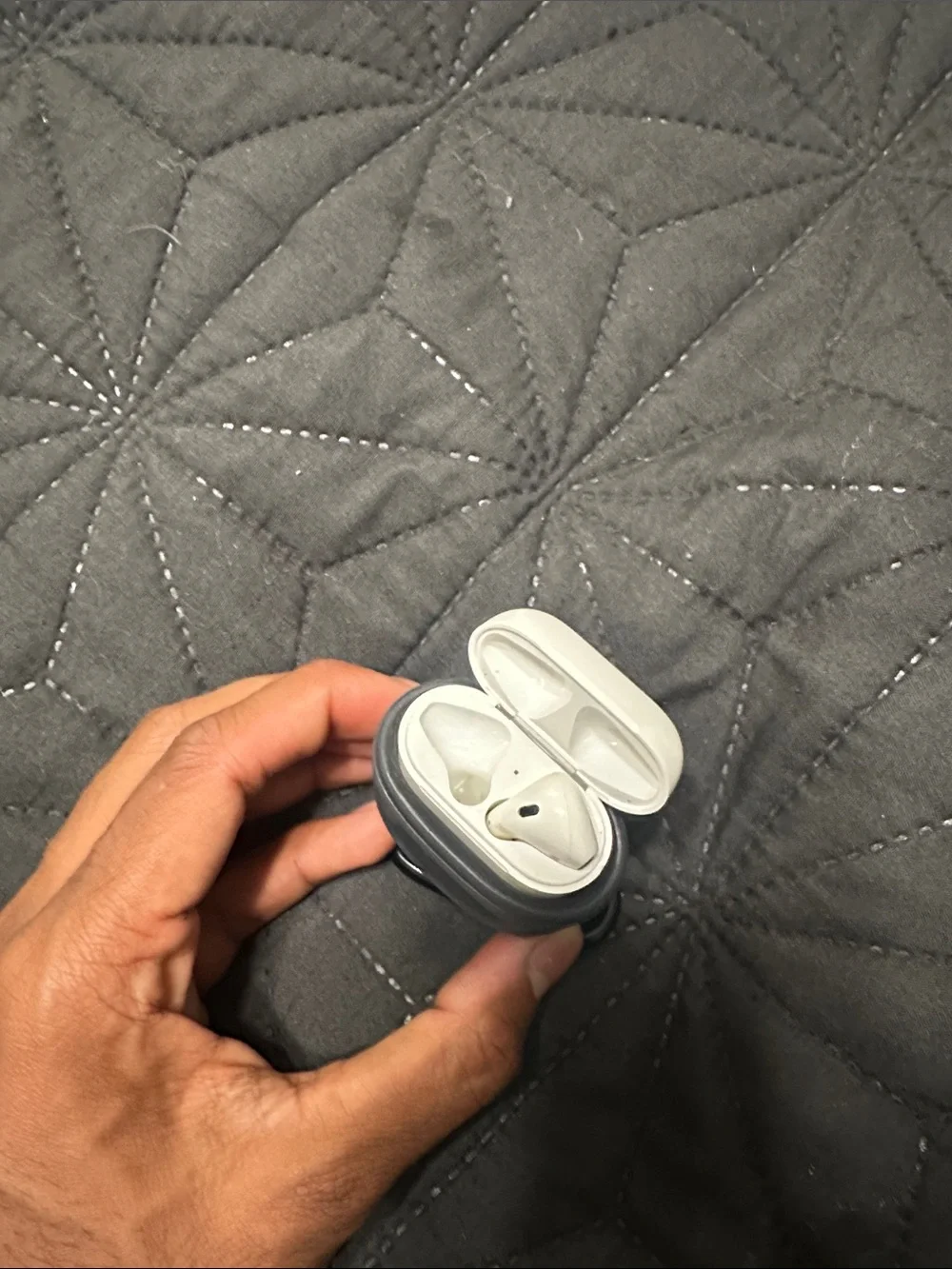 Black & Gray Protective Case for True Wireless Earbuds AirPods